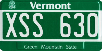 VT license plate XSS630