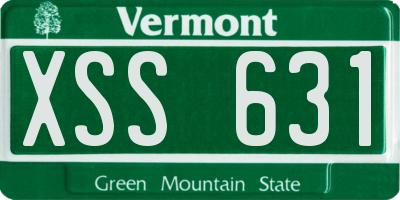 VT license plate XSS631