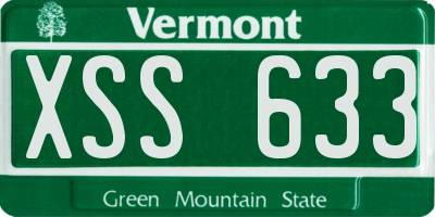 VT license plate XSS633