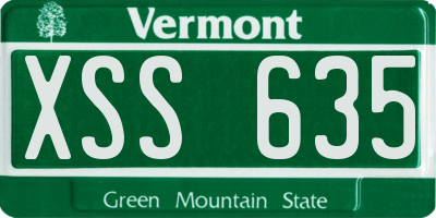 VT license plate XSS635