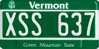 VT license plate XSS637
