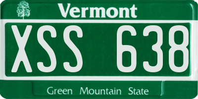 VT license plate XSS638