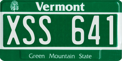 VT license plate XSS641