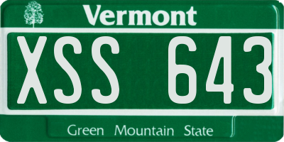 VT license plate XSS643