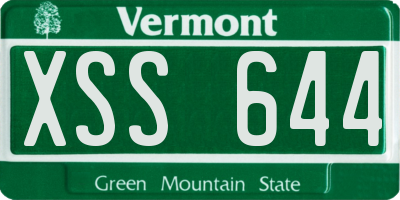 VT license plate XSS644