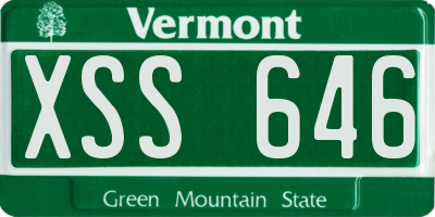 VT license plate XSS646