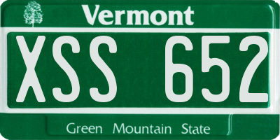 VT license plate XSS652