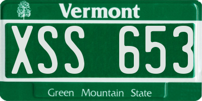 VT license plate XSS653