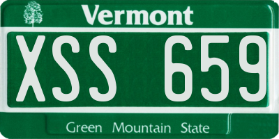 VT license plate XSS659