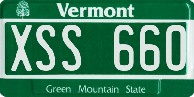 VT license plate XSS660