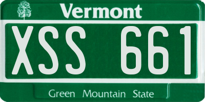 VT license plate XSS661
