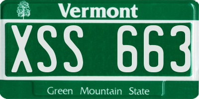 VT license plate XSS663