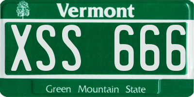VT license plate XSS666