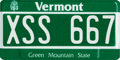 VT license plate XSS667