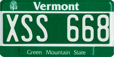 VT license plate XSS668