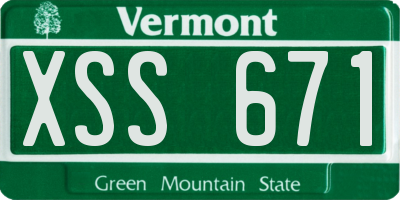 VT license plate XSS671