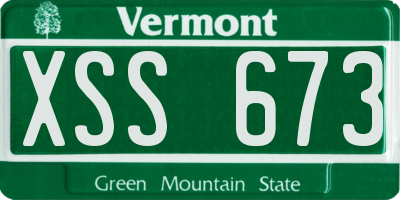 VT license plate XSS673