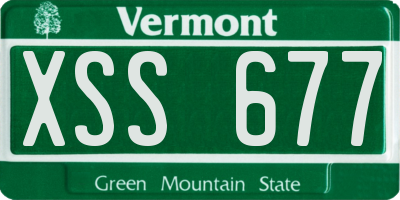VT license plate XSS677