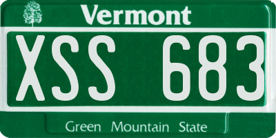 VT license plate XSS683