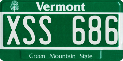 VT license plate XSS686