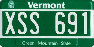 VT license plate XSS691