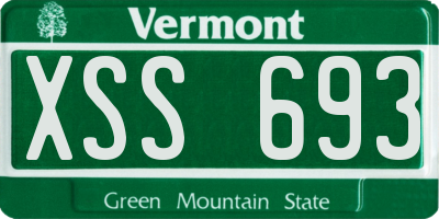 VT license plate XSS693