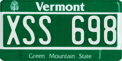 VT license plate XSS698