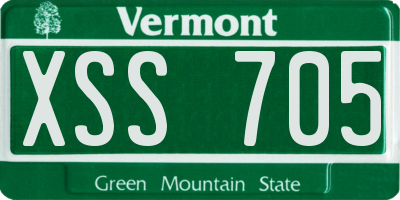 VT license plate XSS705