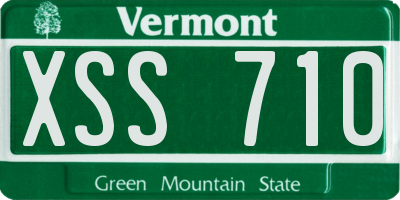VT license plate XSS710
