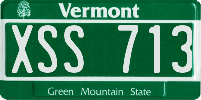 VT license plate XSS713
