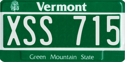 VT license plate XSS715