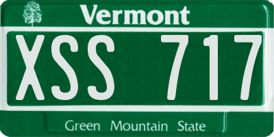 VT license plate XSS717