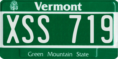 VT license plate XSS719