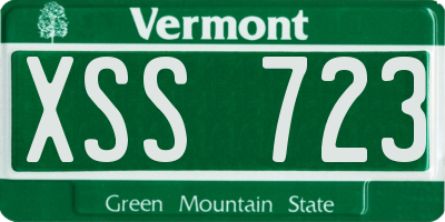 VT license plate XSS723
