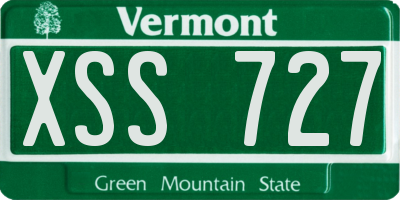 VT license plate XSS727