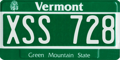 VT license plate XSS728