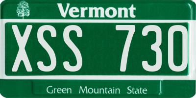 VT license plate XSS730