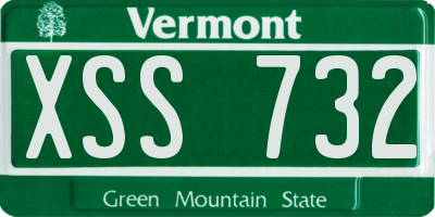 VT license plate XSS732