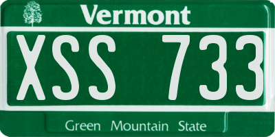 VT license plate XSS733