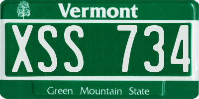 VT license plate XSS734