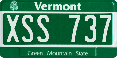 VT license plate XSS737