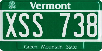VT license plate XSS738