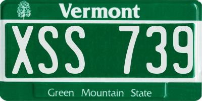 VT license plate XSS739