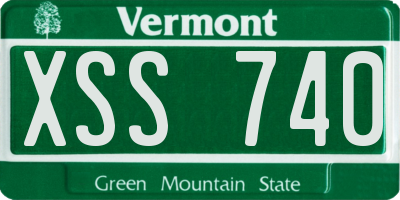 VT license plate XSS740