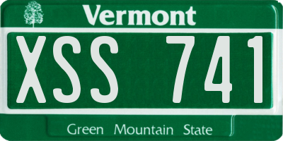 VT license plate XSS741