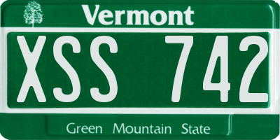 VT license plate XSS742