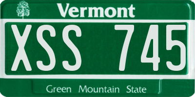VT license plate XSS745