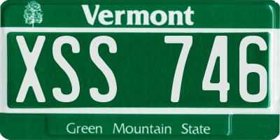 VT license plate XSS746