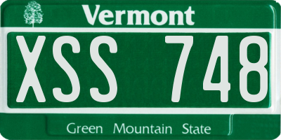 VT license plate XSS748