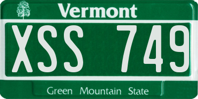 VT license plate XSS749